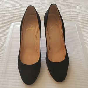 Christian Louboutin Black Suede Pumps
